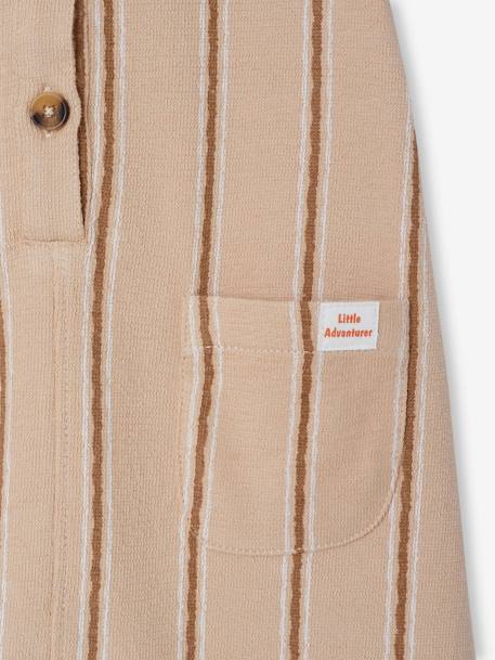 Gestreepte gebreide babyromper zandbeige - vertbaudet enfant 