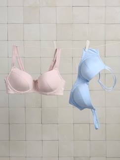 -Lot de 2 soutiens-gorge de grossesse avec armatures en coton biologique*
