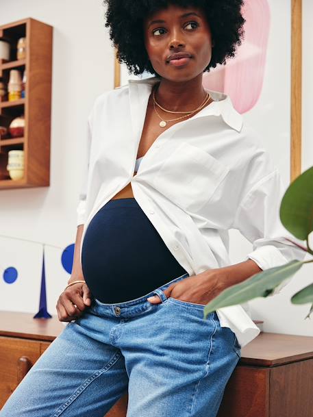 Jean de grossesse droit bandeau sans couture denim brut+denim gris+stone - vertbaudet enfant 