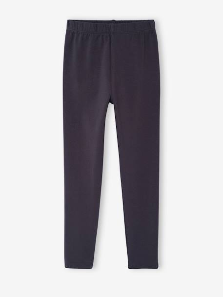 Lot de 2 leggings fille Basics anthracite+gris chiné+noir+lot gris anthracite + bleu mar - vertbaudet enfant 