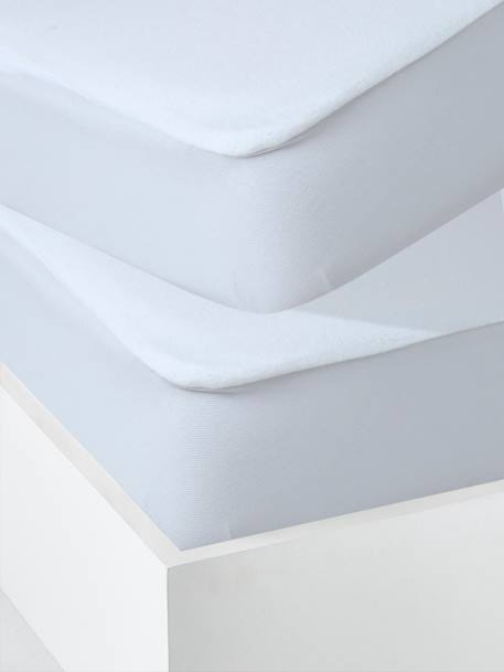 Lot de 2 alèses microfibre anti-acariens traité Bi-ome blanc - vertbaudet enfant 