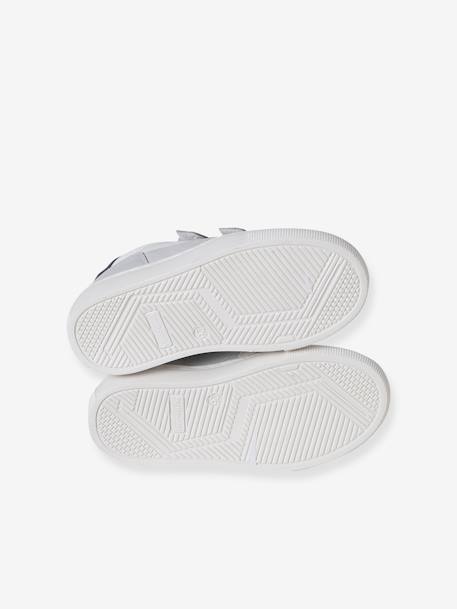 Baskets enfant garçon cuir à scratchs lot blanc - vertbaudet enfant 