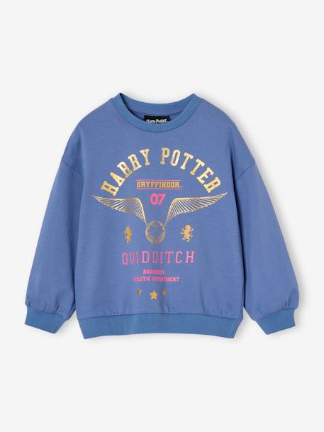 Sweat Harry Potter Vif d'or fille détails brillants bleu chambray - vertbaudet enfant 