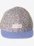 Casquette fleurie fille blanc imprimé+bleu+pivoine - vertbaudet enfant 