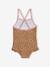 Gestreept 1-delig meisjesbadpak beige+lichtroze - vertbaudet enfant 