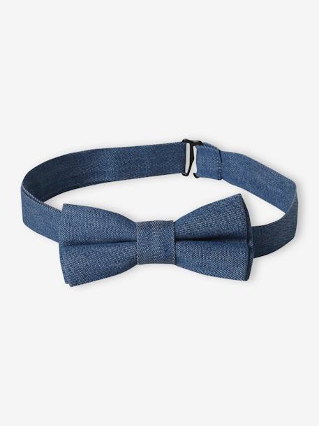 Effen vlinderdas jongens marineblauw+saliegroen+stone - vertbaudet enfant 