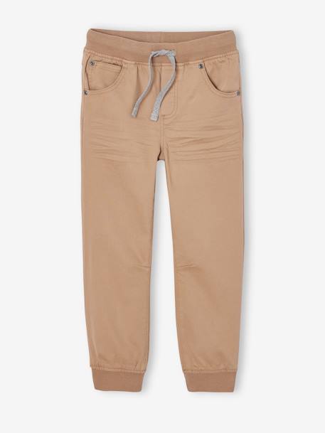 Pantalon garçon jogger facile à enfiler anthracite+bleu grisé+caramel - vertbaudet enfant 