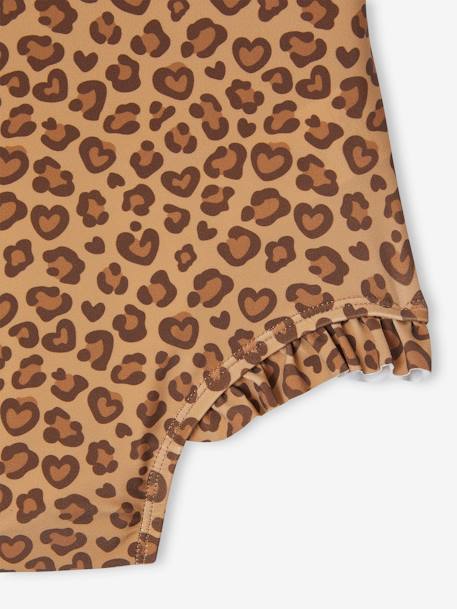 Maillot de bain fille 1 pièce beige+rose pâle - vertbaudet enfant 