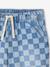 Bermuda motif damier forme loose denim bleached - vertbaudet enfant 