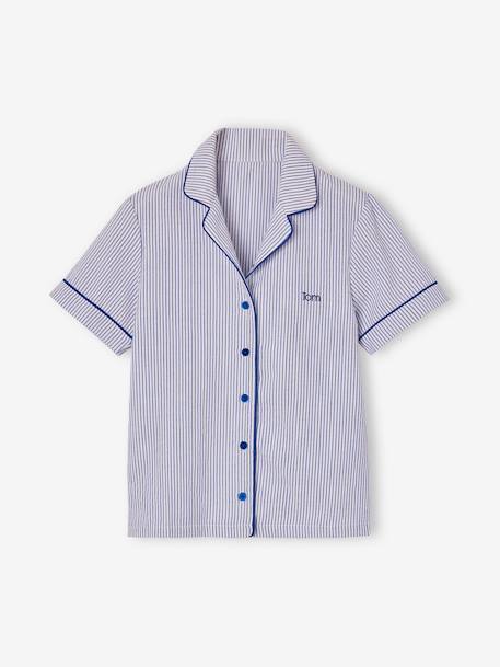 Pyjashort en popeline garçon bleu électrique - vertbaudet enfant 