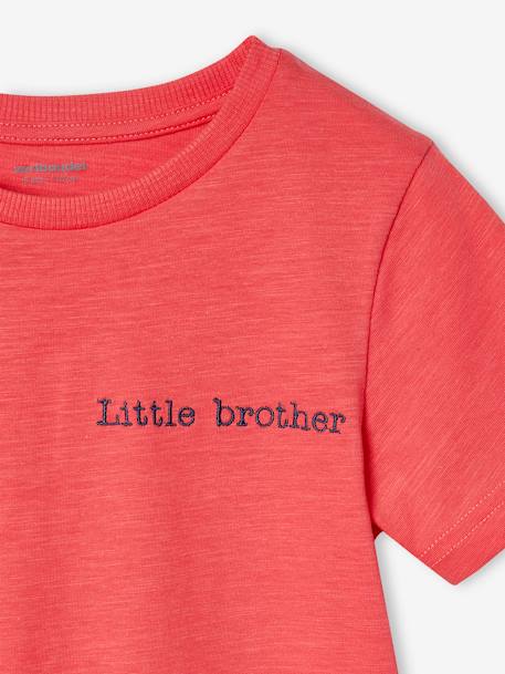 Personaliseerbare gekleurd jongensshirt met korte mouwen BLAUW+koraal+marineblauw+okergeel+salie+turquoiseblauw - vertbaudet enfant 