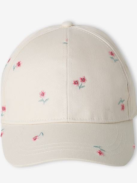 Casquette brodée fille bleu jean+écru - vertbaudet enfant 