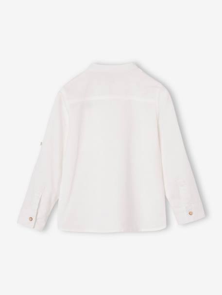 Chemise col Mao personnalisable blanc+bleu ardoise+bleu ciel+vert sauge - vertbaudet enfant 