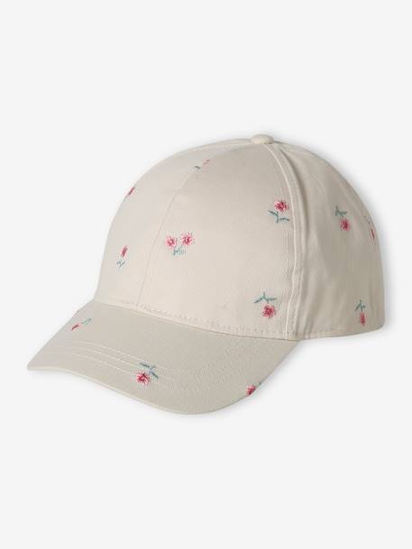 Casquette brodée fille bleu jean+écru - vertbaudet enfant 