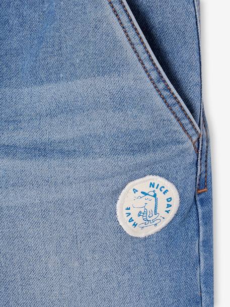 Pantalon jogger en denim effet molleton facile à enfiler garçon double stone+stone - vertbaudet enfant 