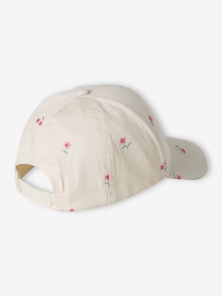 Casquette brodée fille bleu jean+écru - vertbaudet enfant 