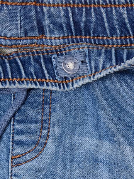 Pantalon jogger en denim effet molleton facile à enfiler garçon double stone+stone - vertbaudet enfant 