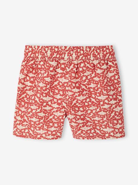 Zwemshort voor jongens 'Haaien' terracottategel - vertbaudet enfant 