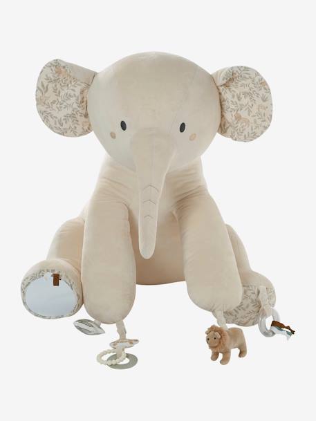 Grande peluche éléphant d'activités BABYLON beige - vertbaudet enfant 