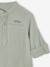 Chemise en gaze de coton personnalisable garçon manches retroussables écru+vert d'eau - vertbaudet enfant 