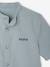 Chemise en lin col Mao garçon blanc+vert sauge - vertbaudet enfant 