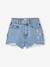 Short en jean effet usé fille bleu moyen+vanille - vertbaudet enfant 