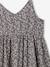 Robe courte à bretelles motifs fleurs gris imprimé - vertbaudet enfant 