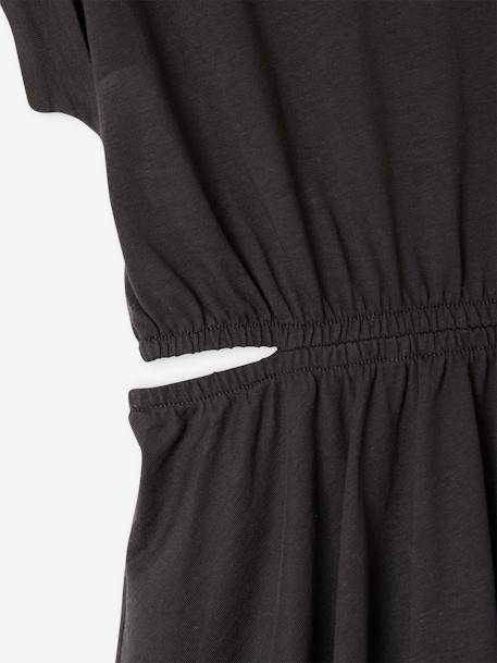 Meisjesjurk met openingen aan de zijkanten JONEN antraciet+vanille - vertbaudet enfant 