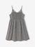 Robe courte à bretelles motifs fleurs gris imprimé - vertbaudet enfant 