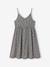 Robe courte à bretelles motifs fleurs gris imprimé - vertbaudet enfant 