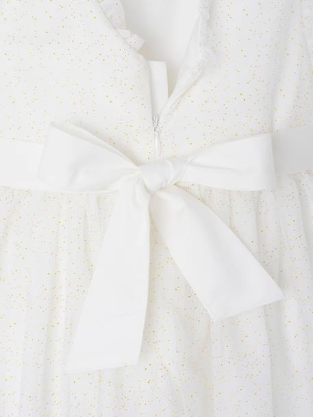 Tulle-jurk voor meisjes wit - vertbaudet enfant 