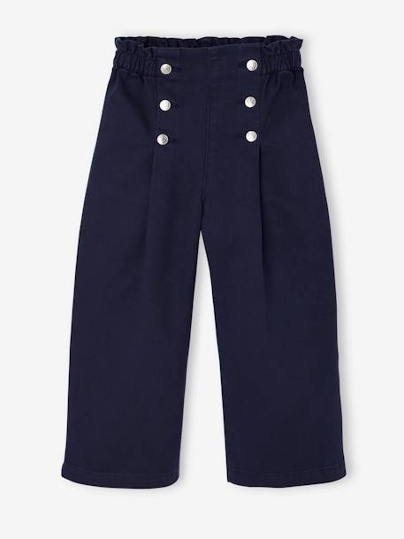 Pantalon fille large à pont marine+rouge - vertbaudet enfant 