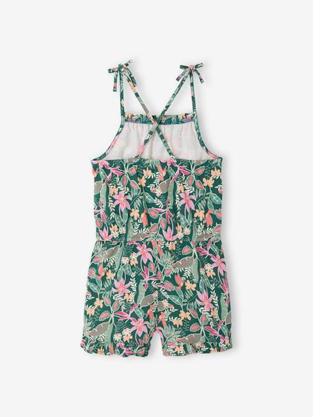 Combishort à bretelles imprimé fille vert imprimé - vertbaudet enfant 