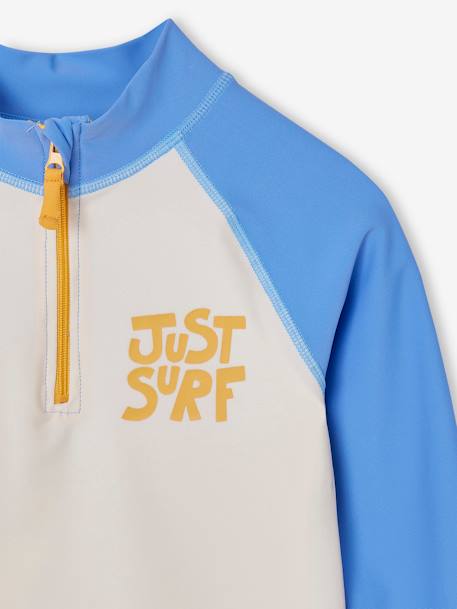 Badpakset voor jongens T-shirt met UV-bescherming + shorty blauw - vertbaudet enfant 