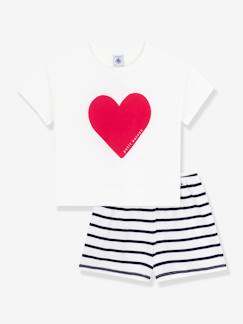 -Pyjama short enfant imprimé coeur