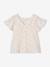 Blouse de cérémonie fleurie en gaze de coton fille rose imprimé - vertbaudet enfant 