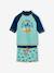 Badpakset voor jongens T-shirt met UV-bescherming + short petrolblauw - vertbaudet enfant 