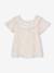 Feestelijke meisjesblouse met bloemetjes van katoengaas roze, bedrukt - vertbaudet enfant 