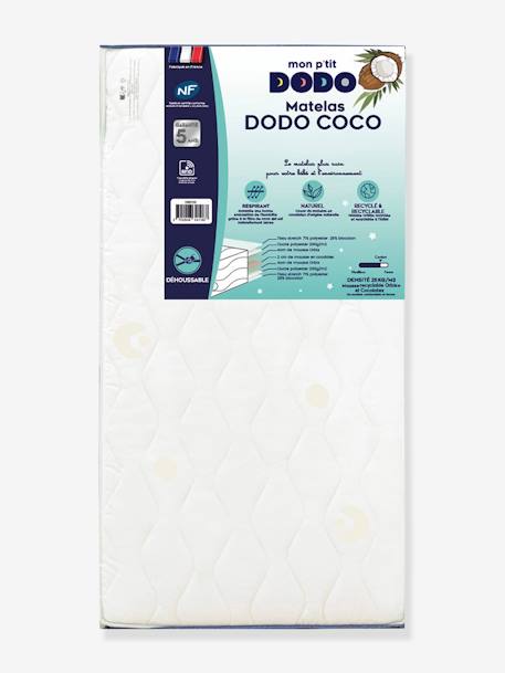 Babymatras met afneembare hoes Dodococo wit - vertbaudet enfant 