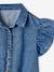 Blouse en denim avec nouette fille bleu moyen - vertbaudet enfant 