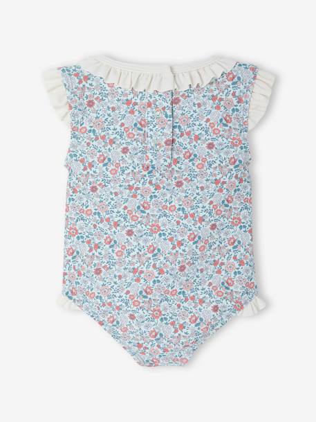 Maillot de bain bébé fille 1 pièce ouverture dos vert sauge - vertbaudet enfant 