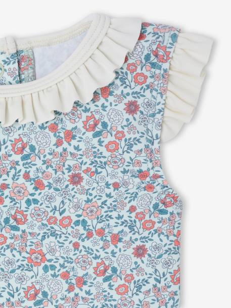 Maillot de bain bébé fille 1 pièce ouverture dos vert sauge - vertbaudet enfant 