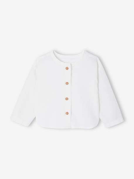Set overhemd en salopette newborn in linnen en katoen blauw+klei - vertbaudet enfant 