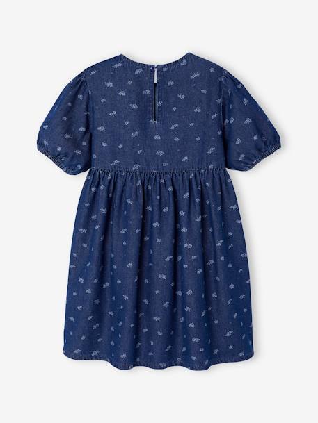 Robe fille manches ballon denim brut+stone - vertbaudet enfant 