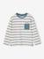 T-shirt rayé garçon personnalisable écru+rouge+vert d'eau - vertbaudet enfant 