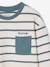 T-shirt rayé garçon personnalisable écru+rouge+vert d'eau - vertbaudet enfant 