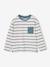 T-shirt rayé garçon personnalisable écru+rouge+vert d'eau - vertbaudet enfant 