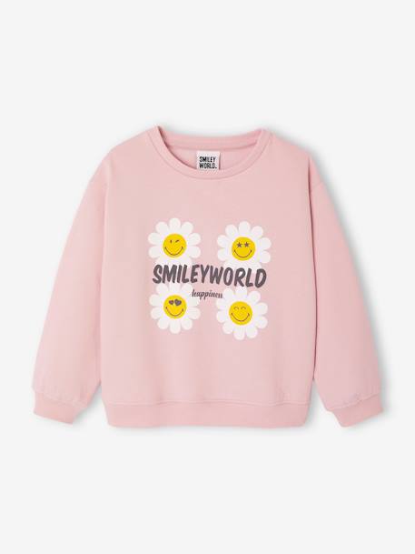 Smiley® World Meisjes Sweat lichtroze - vertbaudet enfant 
