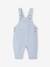 Ensemble bébé naissance cérémonie chemise salopette en lin et coton argile+bleu - vertbaudet enfant 