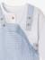 Ensemble bébé naissance cérémonie chemise salopette en lin et coton argile+bleu - vertbaudet enfant 